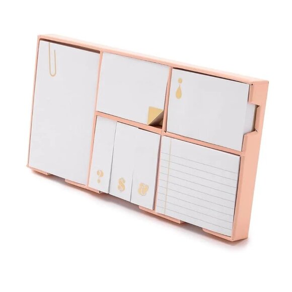 Kate Spade New York Huelga De La Mujer Oro Women's Sticky Note Set - Pink - Picture 2 of 6